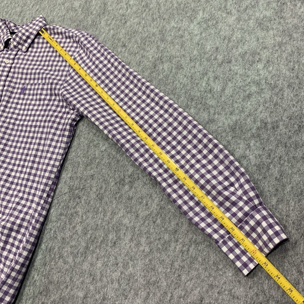 Johnnie O Men's Hangin' Out Purple White Check Button Down Shirt - Size L - Picture 13 of 15